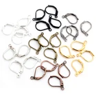 30-50 шт 15*10 мм серебро золото Французский рычаг Серьги Крючки провода настройки основные обручи серьги для DIY ювелирных изделий принадлежности