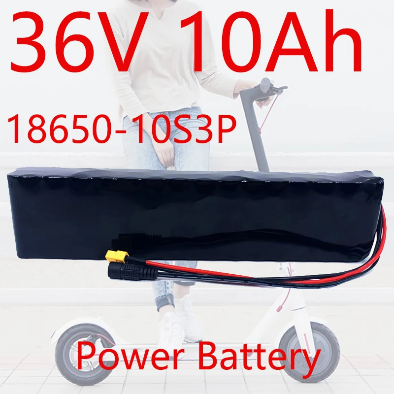 

36V10Ah 10S3P lithium Battery 600W 42V 18650 BatteryPack for Xiaomi M365 Pro Ebike Bicycle Scooter Inside with 20A BMS XT60 PLUG