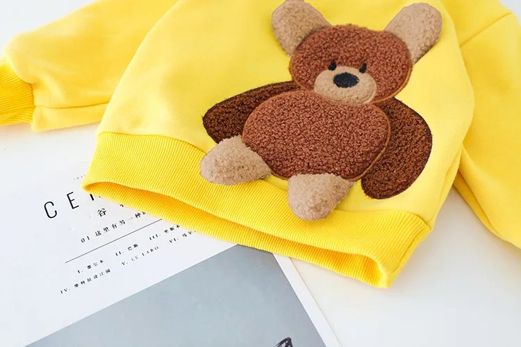 

Children Autumn Winter Clothes Baby Boys Girls Thick Warm T Shirt Pants 2Pcs/sets Kids Toddler Clothing Infant Cartoon Tracksuit