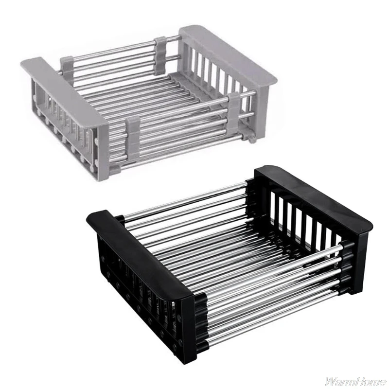 Нержавеющая сталь сливная корзина расширяемый сушилка для посуды нержавеющие