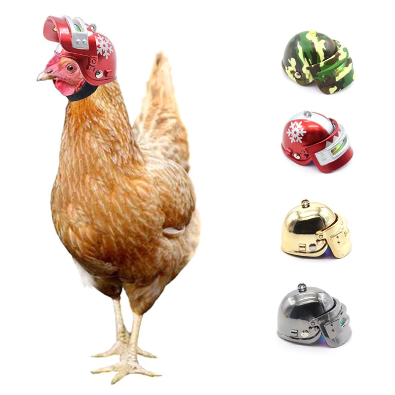 

1 Pc Chicken Head Decorations Small Pet Supplies Pet Chicken Helmet Small Hard Hat for Bird Duck Pet Hat Headgear