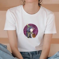 women graphic elk theme printing fashion 90s cute watercolor short sleeve lady clothes tops tees print female tshirt t shirt