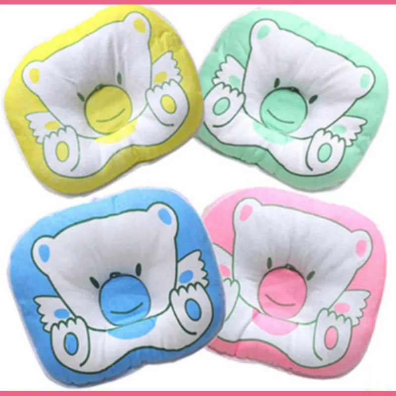 

2022 High Quality New Products Newborn Baby Small Pillow Bear Shape Cartoon Rollover Pillow Safe Protect Baby Head