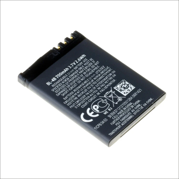BL4B BL-4B мобильного телефона Батарея для Nokia 6111 7370 7373 7500 Батарея 2505 3606 3608 2670 2660 2630 5000 7070 7088 7370 700 мАч