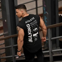 new men sports tank top gyms workout fitness bodybuilding sleeveless shirt male cotton clothing casual singlet vest undershirt