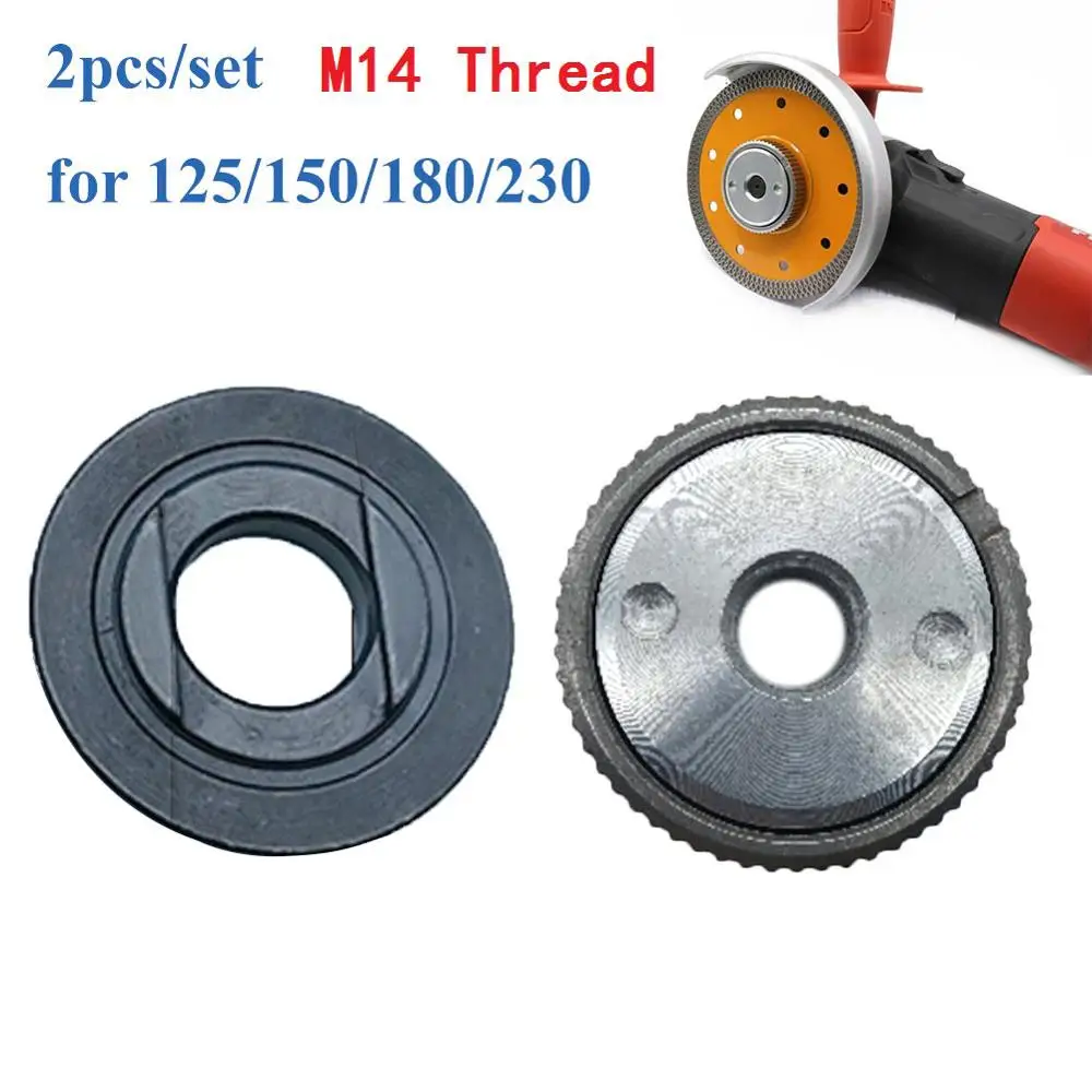 

2pcs M14 Spindle Thread Locking Plate Chuck Angle Grinder SDS Quick-release Nut Clamping Self-locking Pressure Plate Nut