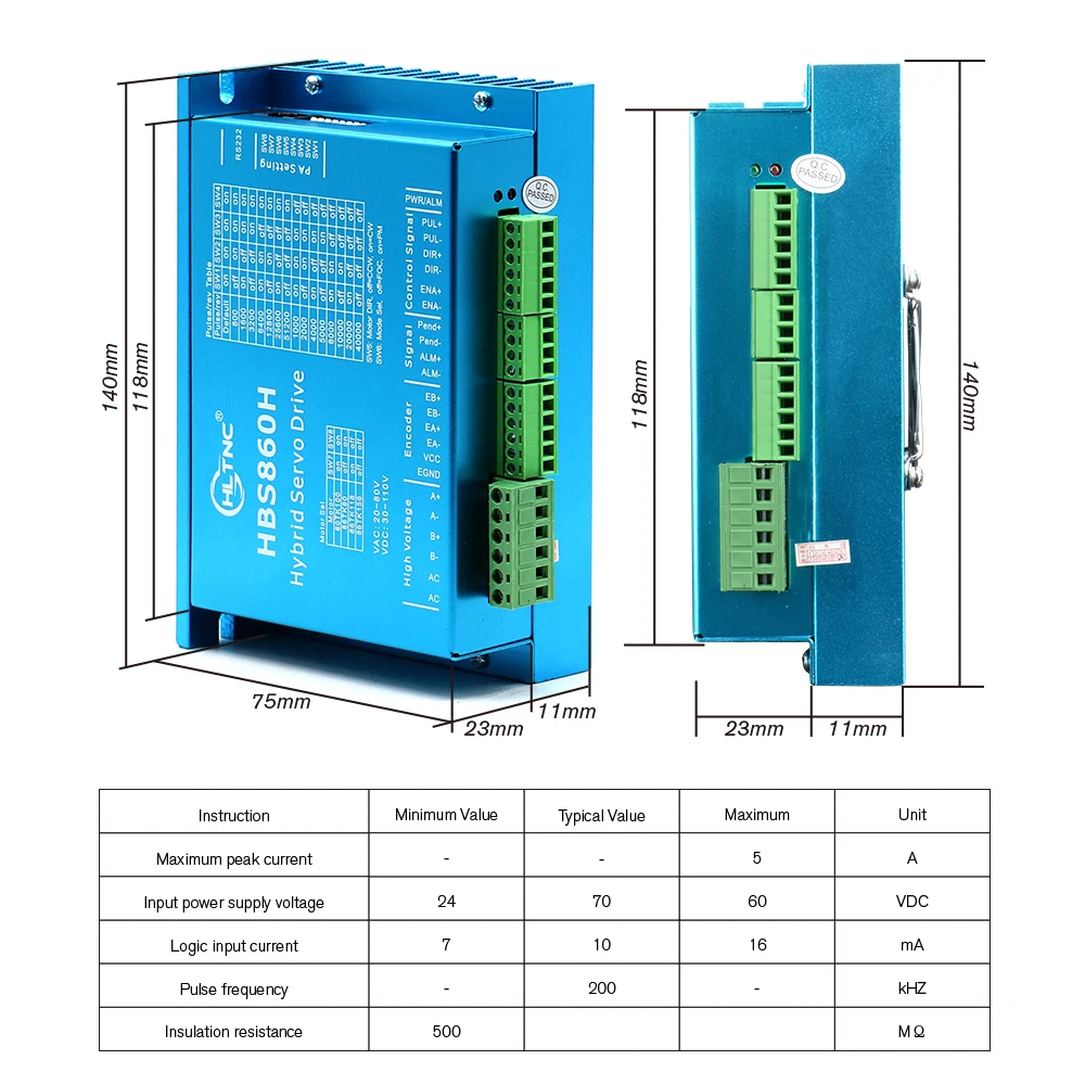 Склад ЕС/RU! Nema34 4.5N 8.5N 12н. М замкнутый цикл Серводвигатель + HBS860H кодер кабель 400w60v