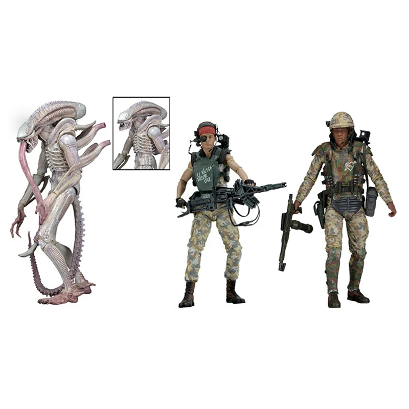 Экшн-фигурка NECA фигурка &quotчужой&quot Xenomorph Albino Drone Private Ricco Frost Alien Predator Игрушечная