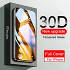 30D полное покрытие закаленное стекло на iphone 12 11 Pro XS Max X XR защитное стекло на iphone 11 7 8 Plus прозрачная защитная пленка
