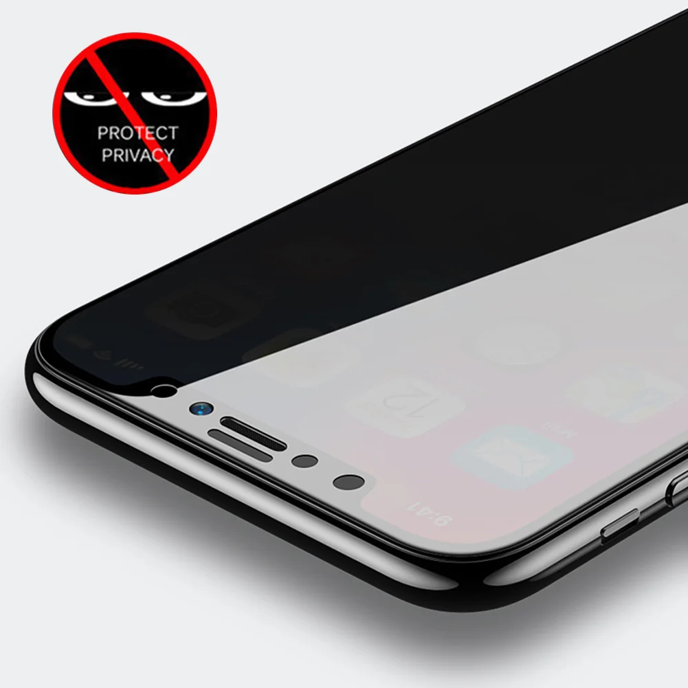 9H чехол стекло для iPhone 11 Pro XS max xr Содружественный конфиденциальности 5D полное