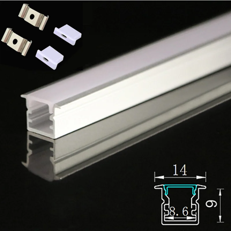 

DHL 10-100PCS 1m Recessed LED aluminum profile Led Line light 3528 5050 5630 hard/soft led strip,milky cover aluminum channel