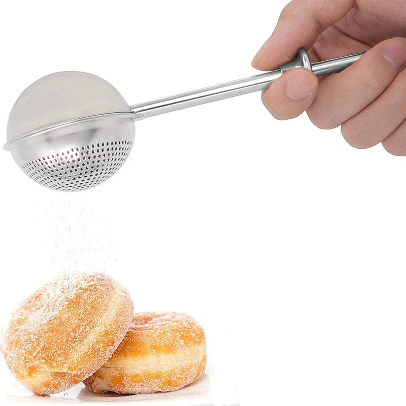Flour Powder Filter Spoon Baker Dusting Wand For Sugar Spices 304 Stainless Steel Kitchen Tools |