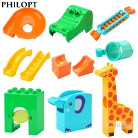 special marble run track building blocks parts electric elevator giraffe tunnel spiral funnel piano music intrument slide toys