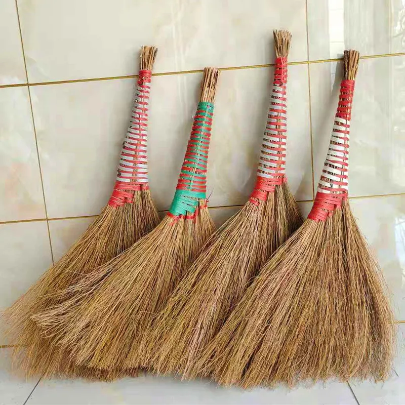 

Iron Broom Hand-Made Old-Fashioned Broom Household Courtyard Factory Rural Rough Melic Herb Extra Woven
