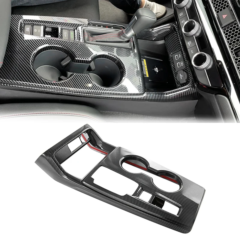 

4Pcs Car Carbon Fiber Central Gear Panel Control Panel Decal Interior Modification for Honda Civic 11Th 2021-2022