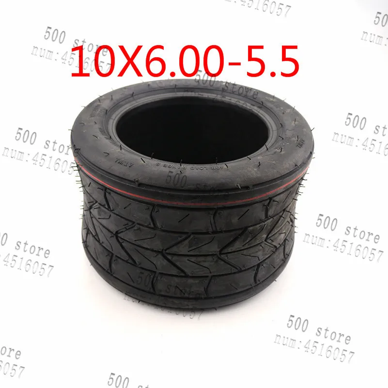 Бесплатная доставка 10 дюймов Расширенная шина 10x6.00-5 5 бескамерная для мотоцикла