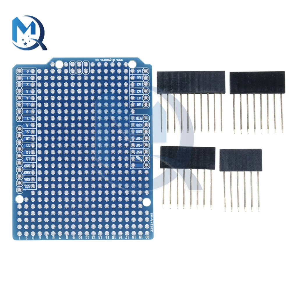 Прототип печатной платы 2 мм 2,54 мм Шаг фотоэлемента из стекловолокна для Arduino ATMEGA328P R3 щит печатной платы макетная плата