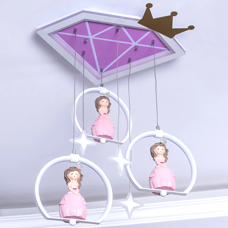 Музыкальный светодиодный светильник для детской спальни комнатная люстра с