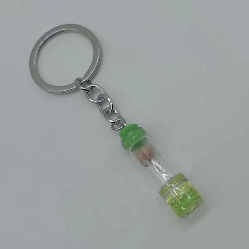 Брелок цветок с высушенной розой круглый брелок из хрустального стекла для