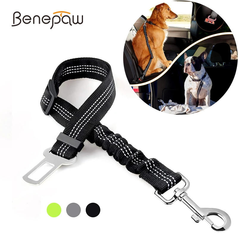 Эластичный ремень безопасности для собак Benepaw Bungee регулируемый светоотражающий