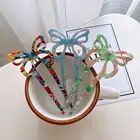 Инструменты для укладки волос, приспособление для пучка, ацетатные Женские аксессуары для волос, головной убор в Корейском стиле, U-образная шпилька для волос с бабочкой, палочка для волос