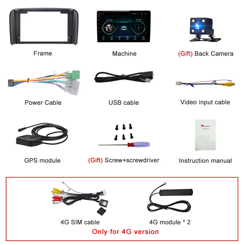Junsun V1 pro 4G+ 64G CarPlay Android 9,0 DSP для Volvo S80 2004 2005 2006 автомобильный Радио Мультимедиа Видео плеер gps RDS 2 din dvd