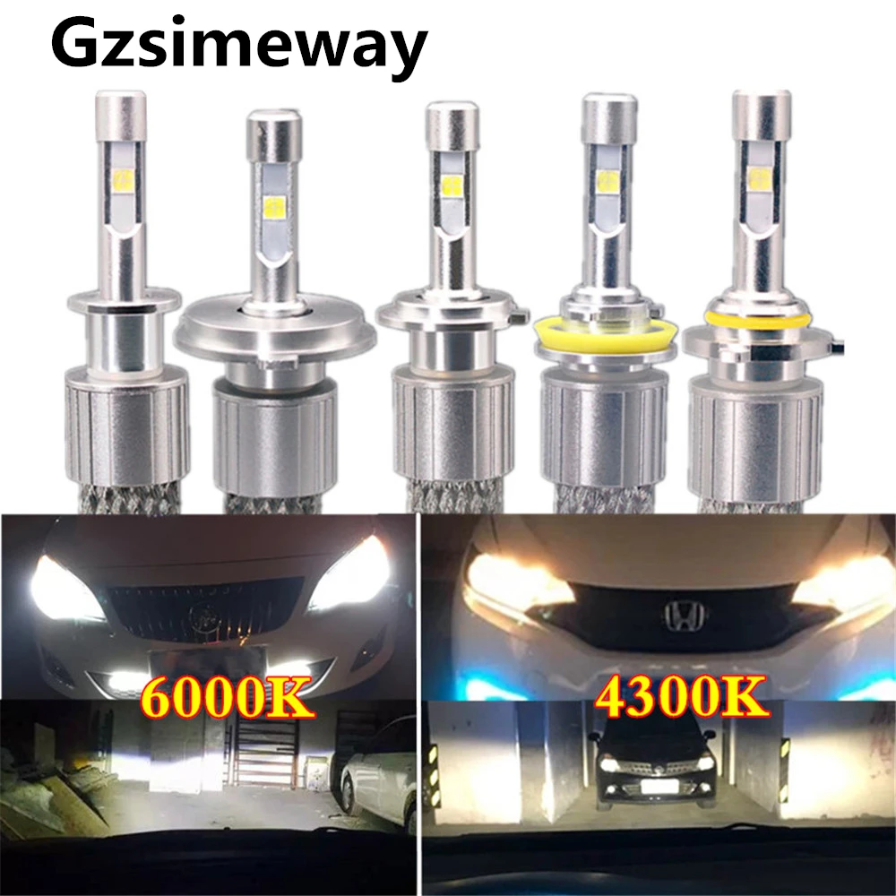2 шт. комплект Автомобильных СВЕТОДИОДНЫХ Фар H4 H13 9007 Hi/Lo H1 H7 H9 H11 9005 9012 D1S D2S D2H лампы