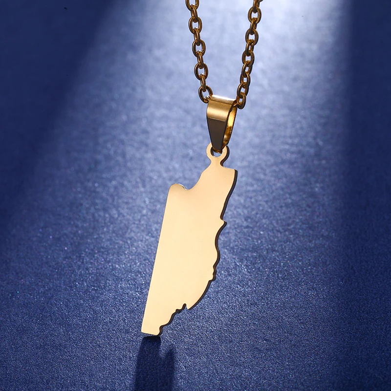 SONYA Stainless Steel Belize Map Pendant &amp Necklaces for Women Gold Color Charm Belize's Maps Jewelry Patriotic Gifts | Украшения и