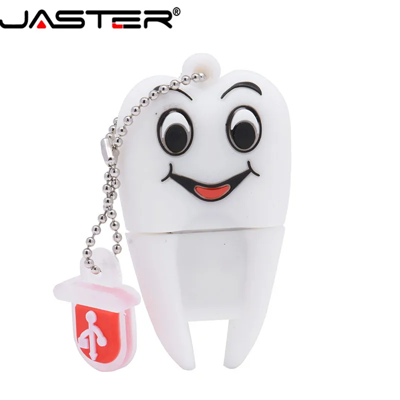 

JASTER USB 2.0 Cartoon Flash Drive Pen Driver Cute Smile Teeth, Bones Memory U Stick 4GB 8GB 16GB 32GB 64GB Pendrive for Gift