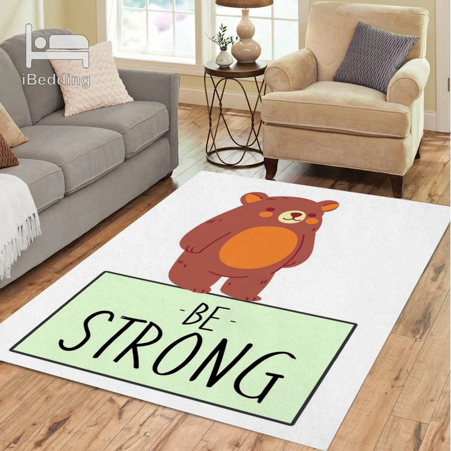 Напольный коврик с мультяшным медведем для спальни кухни гостиной ванной