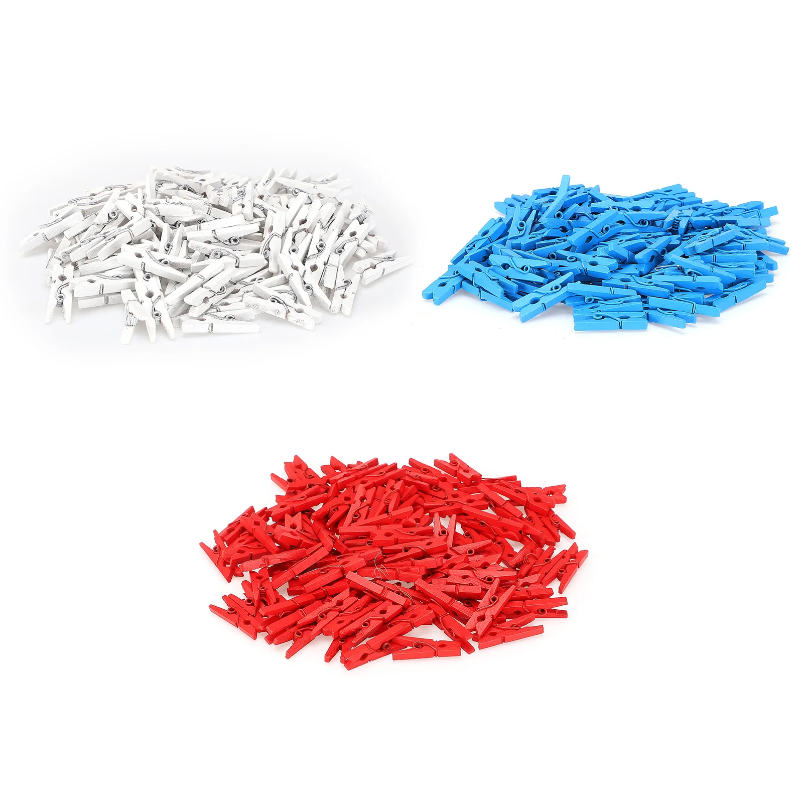 

100pcs Photo Clips Blackboard Clamps Red Clothespins Note Folder Mini Wooden Mixed Color Lightweight Cute Christmas Card Display