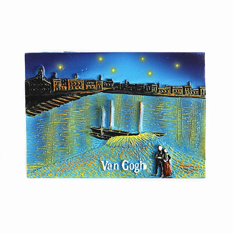 Наклейки на холодильник всемирно известные картины Ван Гога подсолнухи звезды 3d