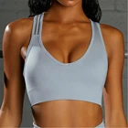 Бюстгальтер женский спортивный с чашками пуш-ап, пикантный бесшовный топ для йоги и фитнеса, Спортивное нижнее белье