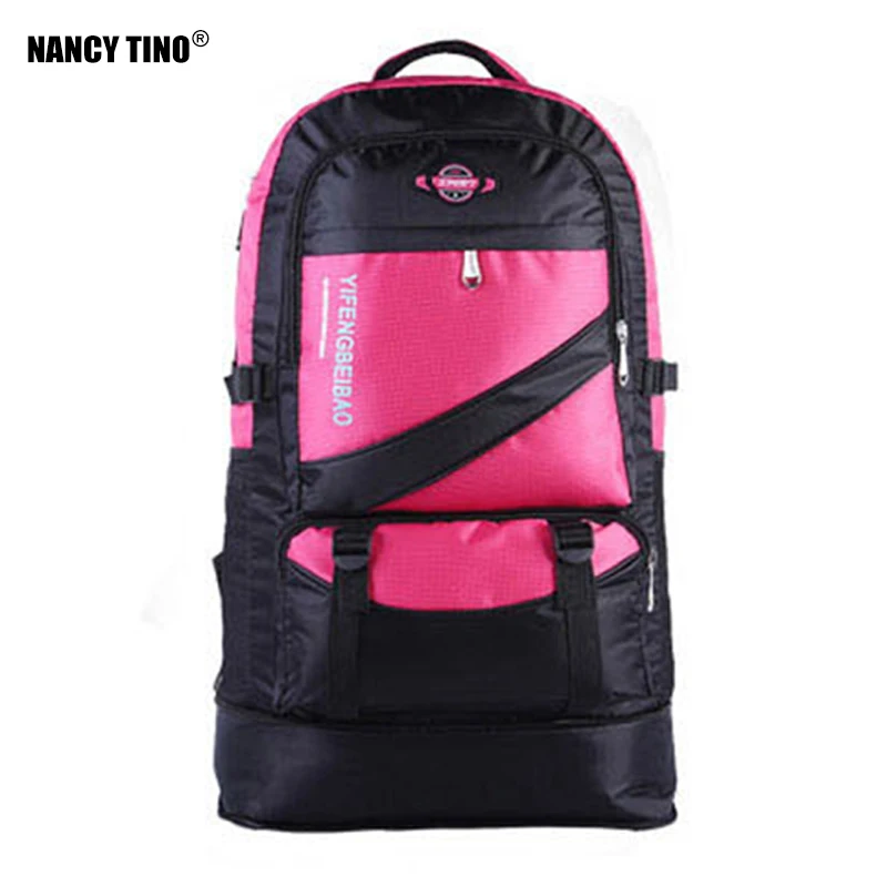

NANCY TINO Waterproof 60L Men's Nylon Backpack Travel Pack Sports Bag Pack Outdoor Hiking Climbing Camping Backpack for Male
