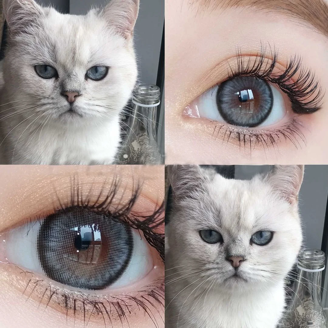 uyaai 2pcs colored lenses 1pair natural eye color lens contact lenses for eyes contacts yearly color contact lenses blue free global shipping
