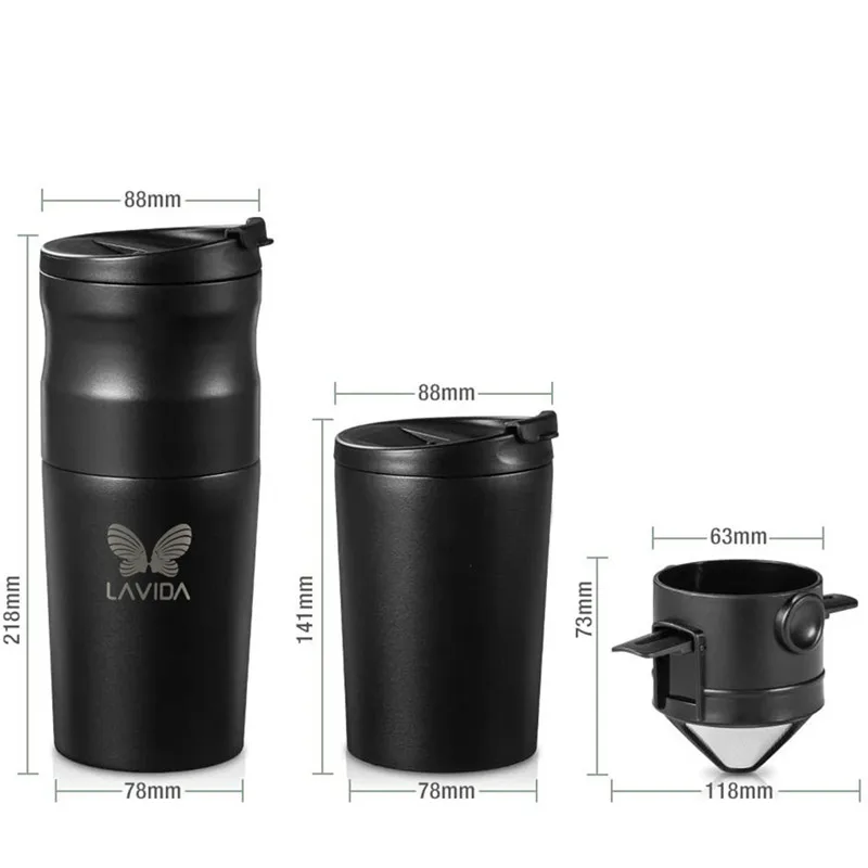 LAVIDA Кофе производители Портативный машина Электрический мельница для бобов