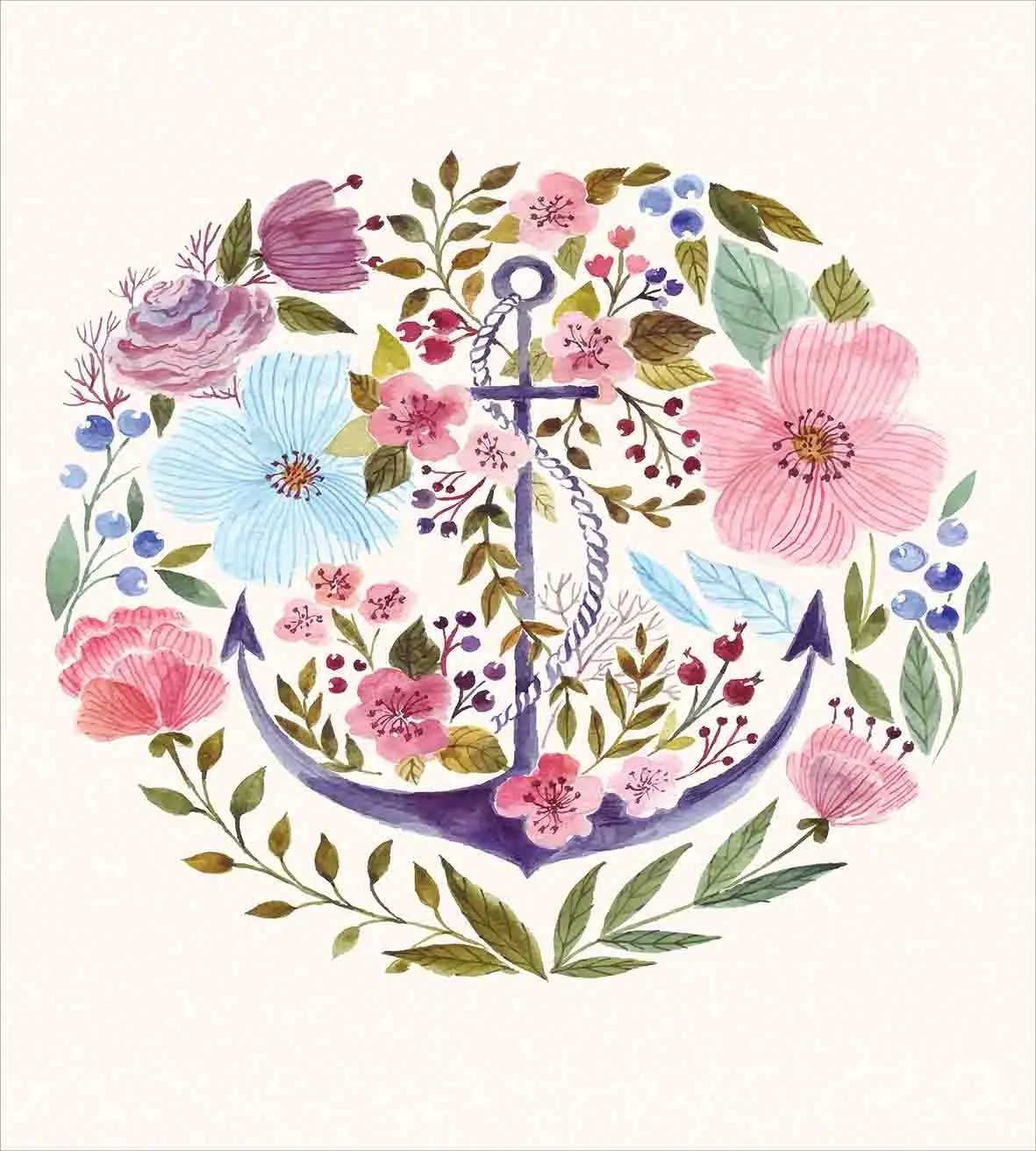 Набор пододеяльников Ambesonne для кухни набор с морским и цветочным дизайном якорь