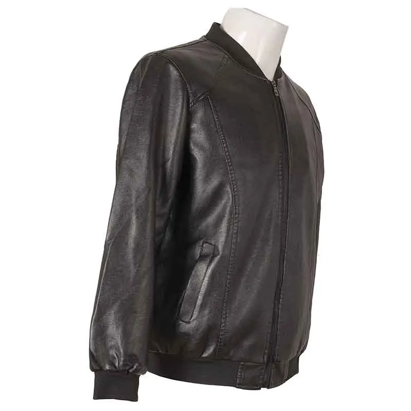 Мужские кожаные куртки ChangNiu черная однотонная винтажная мужская верхняя одежда