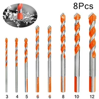 8pcsset 3 12mm multifunction triangle drill bit multi drill bit triangle drill hand for ceramic tile concrete glass marble