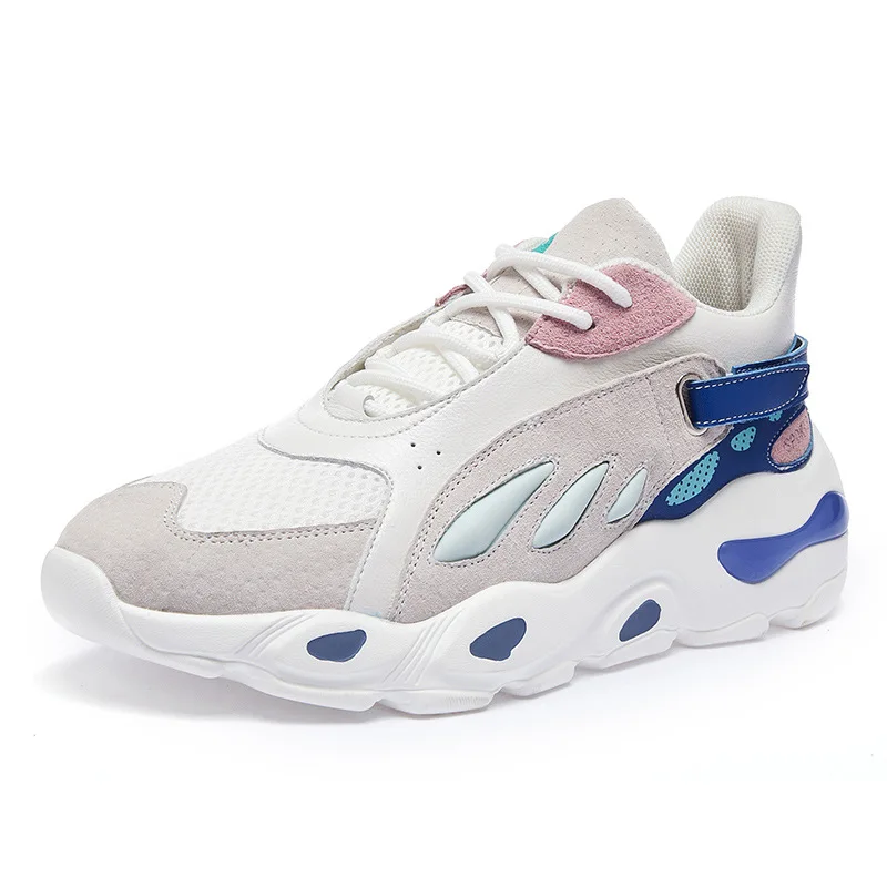 

spring Sneakers Women Thick Bottom Daddy Shoe Thick Bottom Round Toe Breathing Leisure Female Vulcanize Shoes s267