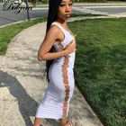 Женское длинное платье с круглым вырезом Dulzura, повседневное однотонное эластичное платье без рукавов с боковыми булавками, Новинка лета 2021