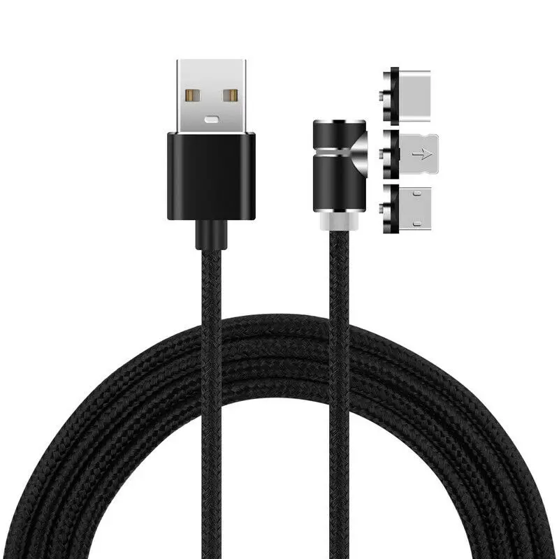 Магнитный кабель Micro Usb 1 м 2 штекер зарядного кабеля 90 градусов Тип C для быстрой зарядки IPhone Samsung huawei|Кабели