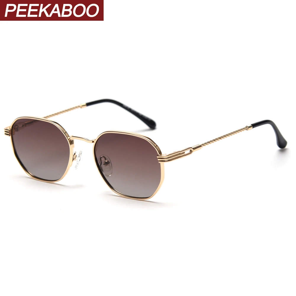 Мужские и женские квадратные солнцезащитные очки Peekaboo черные поляризационные