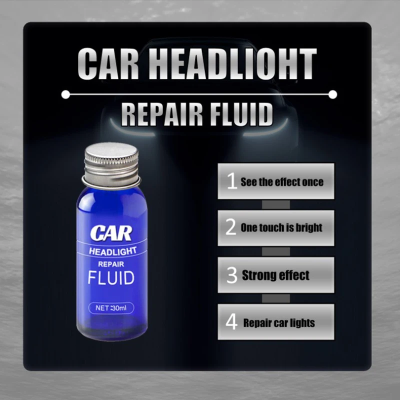 Набор для полировки и ремонта автомобильных фар жидкость против царапин