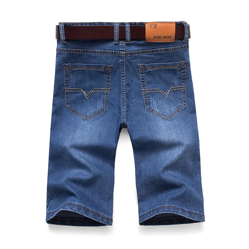 Летние мужские шорты-бермуды эластичные прямые джинсовые шорты размеры 28-46 2020 |