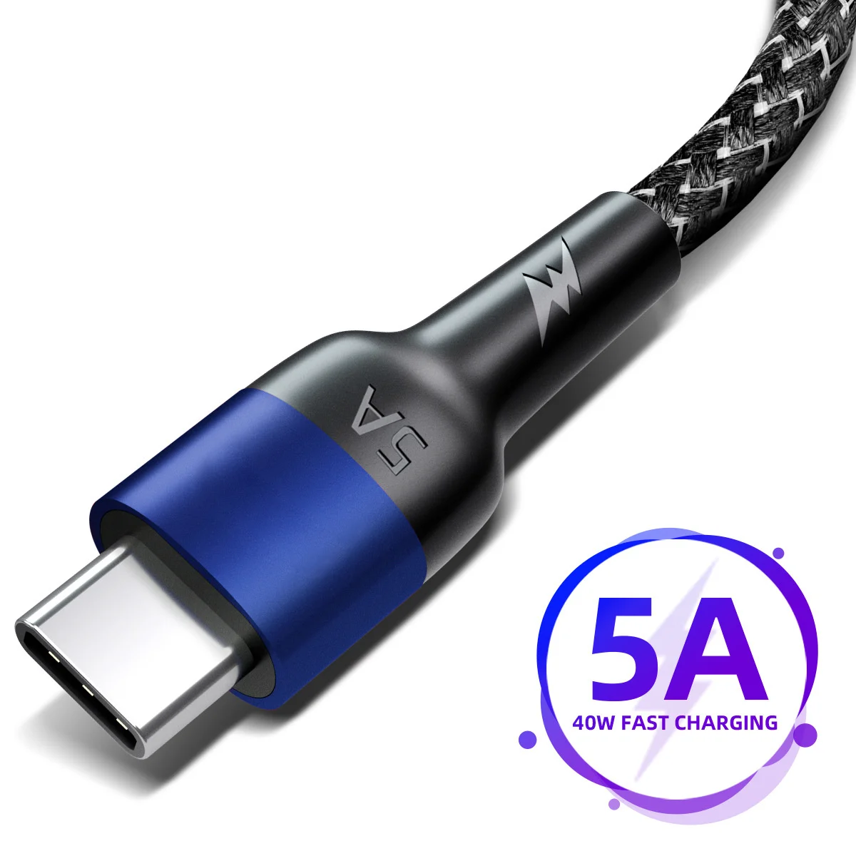 

Type-C data cable nylon braid is suitable for Huawei glory mate20p30p40 mobile phone 5A fast charging