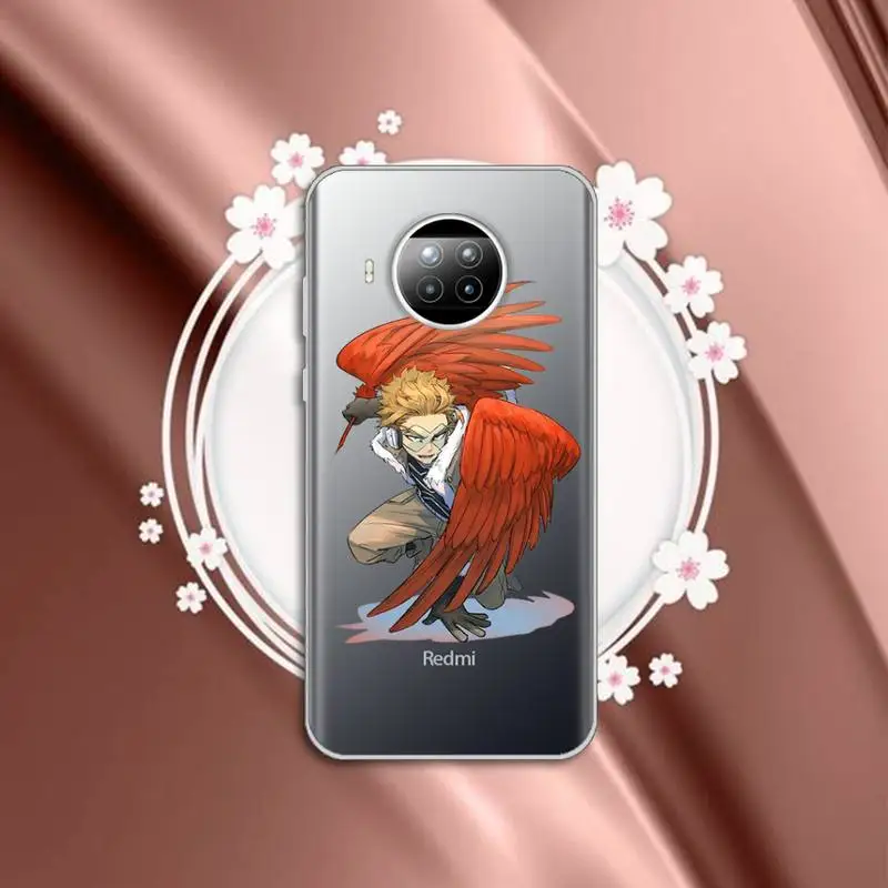 

Hawks Coat Anime Phone Case Transparent for Xiaomi mi Redmi note 10 t 8 9 pro lite 11 Samsung S 8 9 10 20