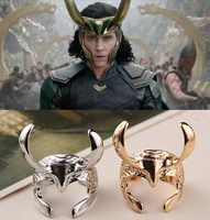 hot movie loki metal ring alloy cosplay superhero rings stacking unisex jewelry props gold accessories gift