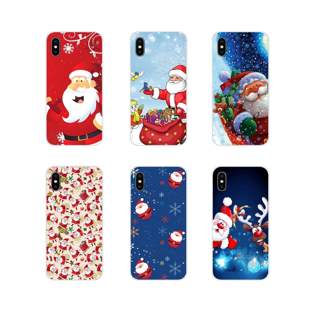 Гибридный Рождественский новогодний прозрачный мягкий чехол из ТПУ для Xiaomi Mi4 Mi5