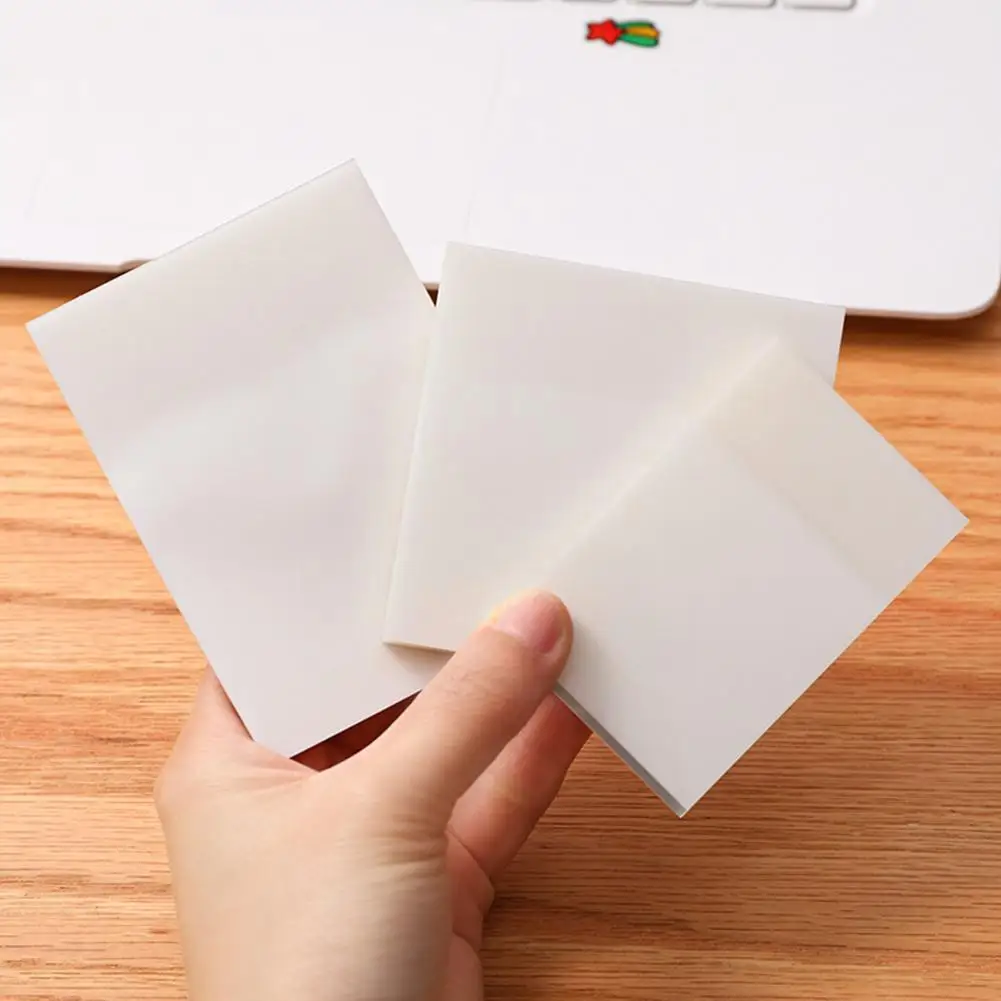 

50 Sheet Transparent Note Paper S M L Size Memo Pad Paper School Memo Supplies Sticker Office Bookmark Marker H5i4